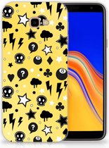Geschikt voor Samsung Galaxy J4 Plus (2018) TPU Siliconen Hoesje Punk Yellow