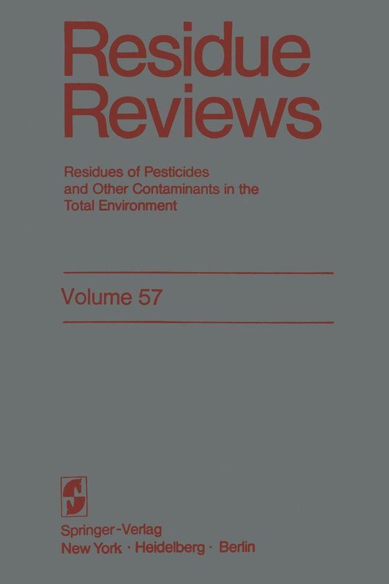 Earth and Environmental Science (R0) - Residue Reviews - cover