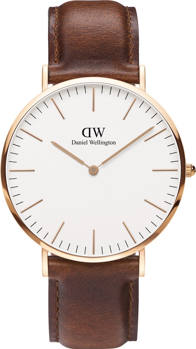 Daniel Wellington Classic St. Mawes DW00100006 - Horloge - Leer - Bruin - Ø 40 mm