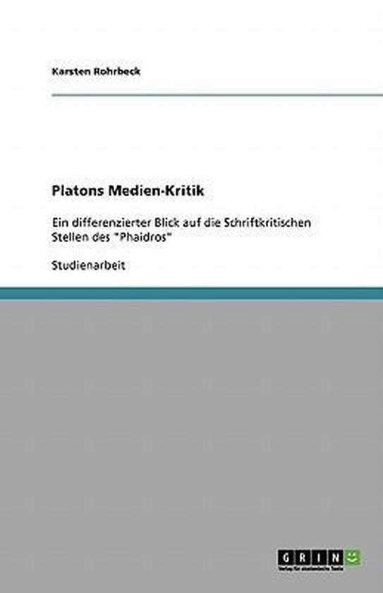 Platons Medien-Kritik - cover