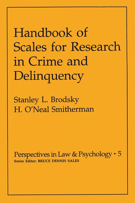 Engineering (R0) - Handbook of Scales for Research in Crime  ... - cover