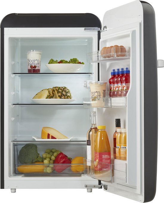 Inventum RKK550B - Tafelmodel koelkast Retro - Vrijstaand - 139 liter - Zwart