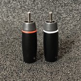 Purecable rhodium RCA pluggen - set 2 stuks