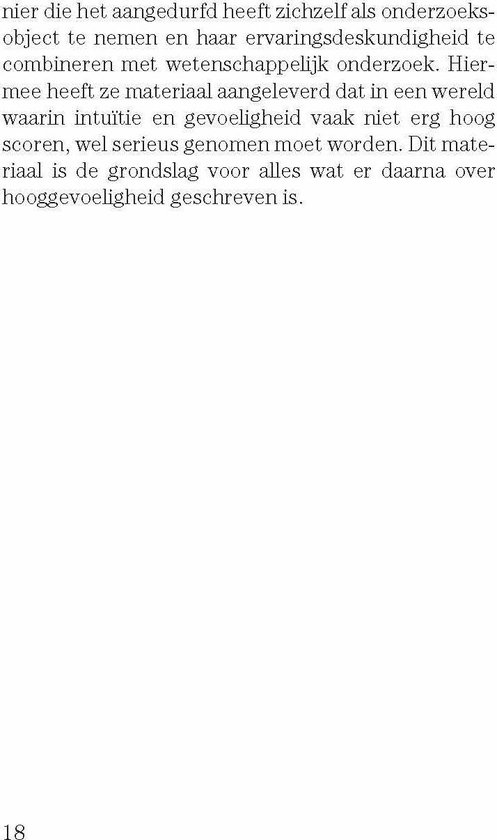 Pagina 18 met tekst over hooggevoeligheid.