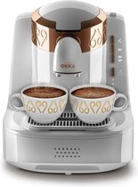 Arzum OKKA Turks Koffiezetapparaat OK001-0200 | Wit/Koper - 2 kopjes - Aanpasbare temperatuur - Volautomatisch - 710W