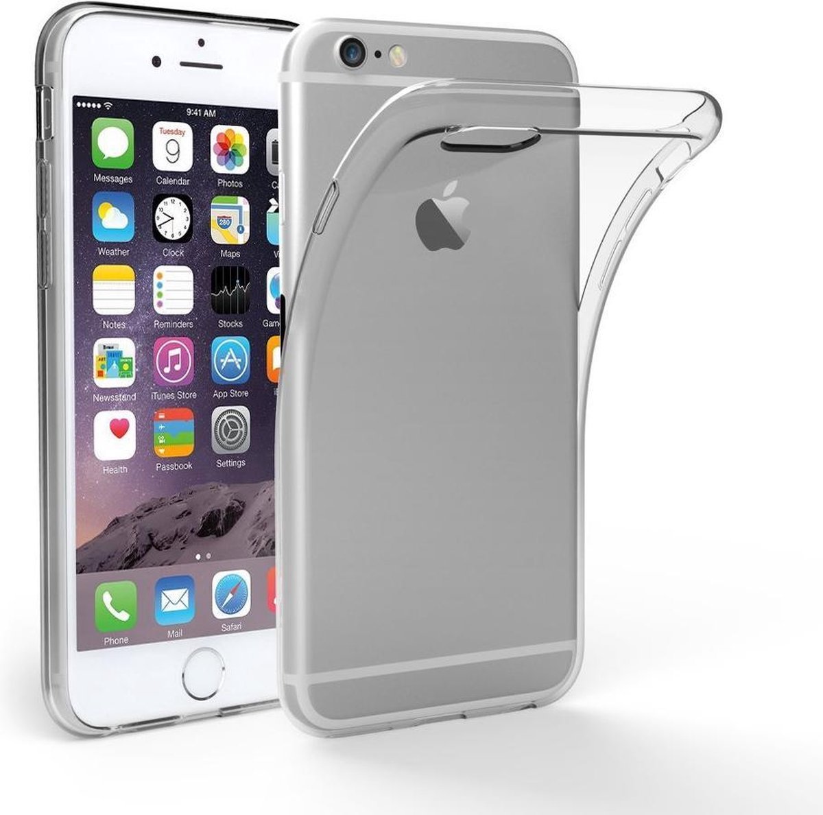 Transparant soft case hoesje voor iPhone 6/6S Plus van TPU