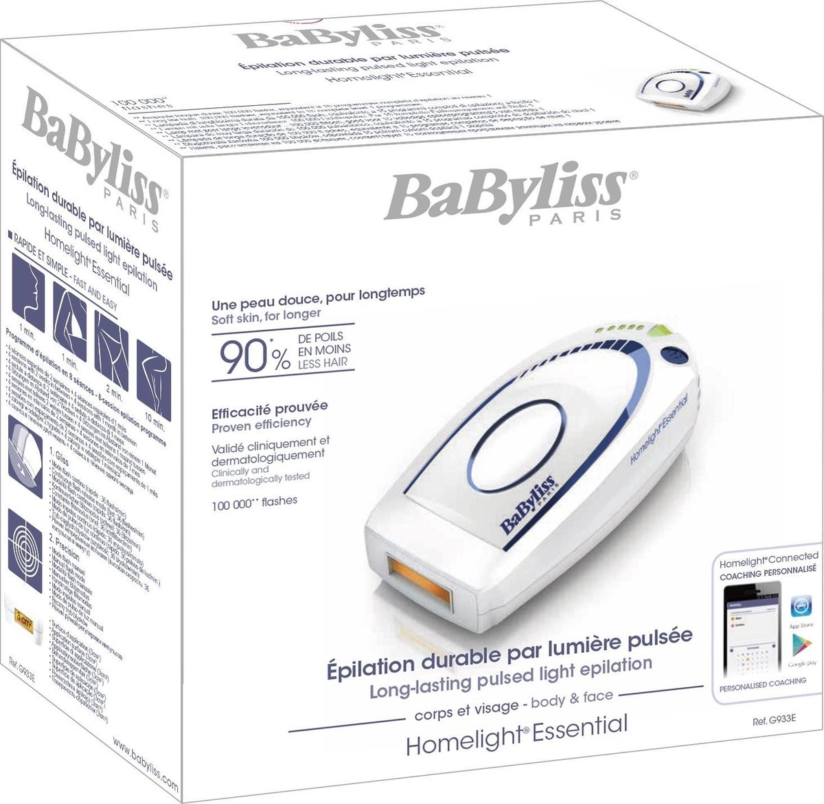 BaByliss IPL G933E Homelight Essential IPL lichtontharing bol