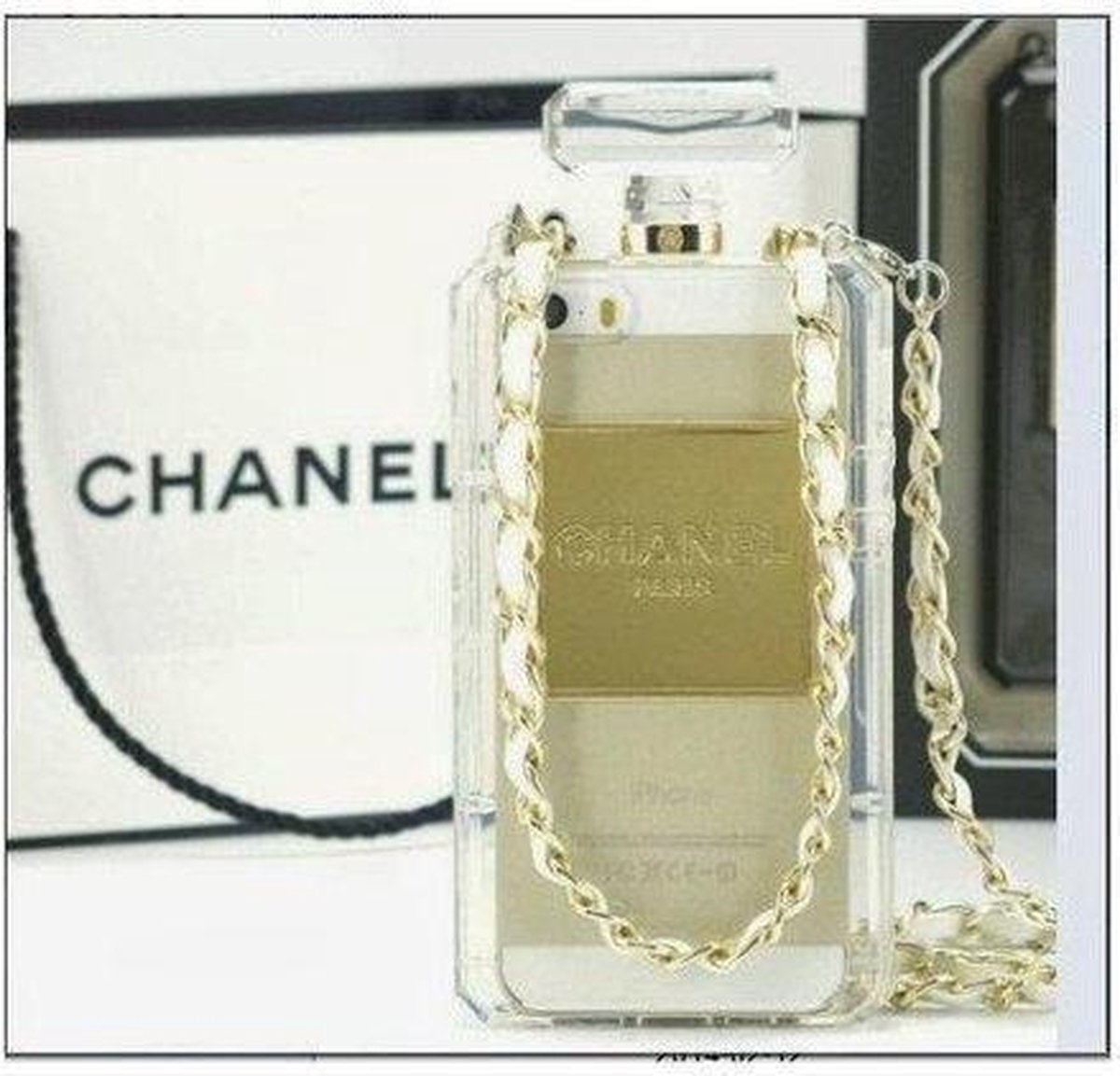 lading kop Appartement Chanel Parfum Fles Case iPhone 5 / 5S Wit | bol.com
