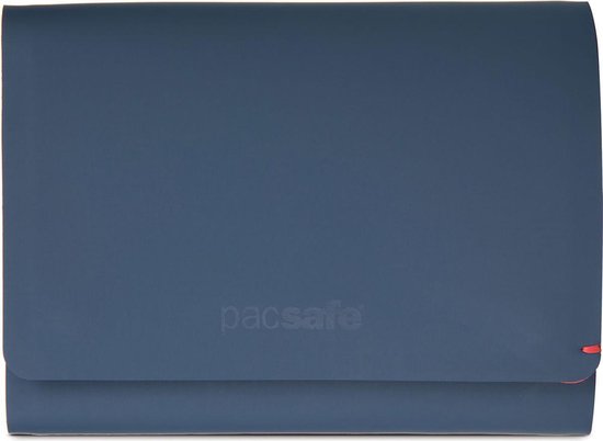 Pacsafe RFIDsafe TEC Trifold Wallet-Portemonnee-Blauw / Rood (Navy / Red)
