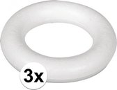 3 stuks Piepschuim ringen 22 cm - Styropor vormen