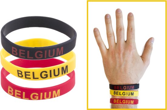 3 Armbandjes Belgie - Rode duivels | bol.com