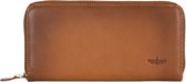 GALATA® Universele Echt Lederen taba bruin portemonnee Pouch/etui met ruimte voor Smartphone tot 16 cm Lengte.