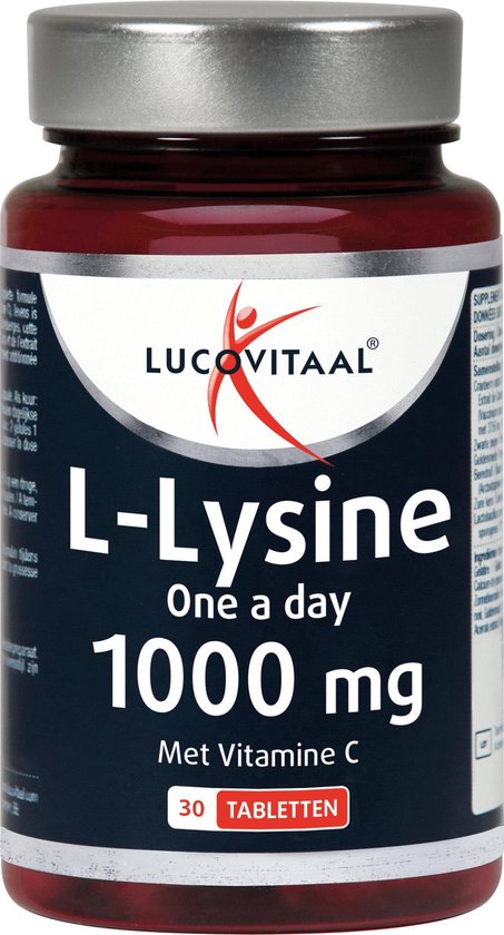 Foto: Lucovitaal l lysine one a day 1000 milligram voedingssupplement 30 tabletten