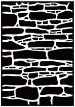 HSF019 Nellie Snellen Embossing Mal - Stenen Muur - bricks
