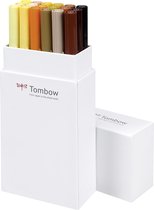 Tombow Brush pen ABT Dual Brush Pen 18pcs.-set, Earth colours (each 1 x N15, 025, 026, 027, 055, 062, 076, 879, 899, 912, 925, 933, 947, 977, 985, 990, 991, 992)