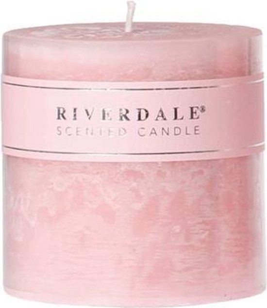 betalen Ondenkbaar veld Riverdale Kaars Pillar licht roze 10x10cm | bol.com
