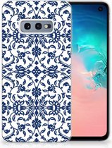 Geschikt voor Samsung Galaxy S10e Uniek TPU Hoesje Flower Blue