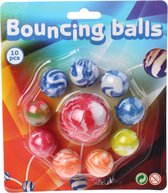 Johntoy Stuiterballen 2,5 Tot 4,5 Cm Rubber Rood 10 Stuks