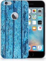 Geschikt voor iPhone 6 Plus | 6s Plus Uniek TPU Hoesje Wood Blue