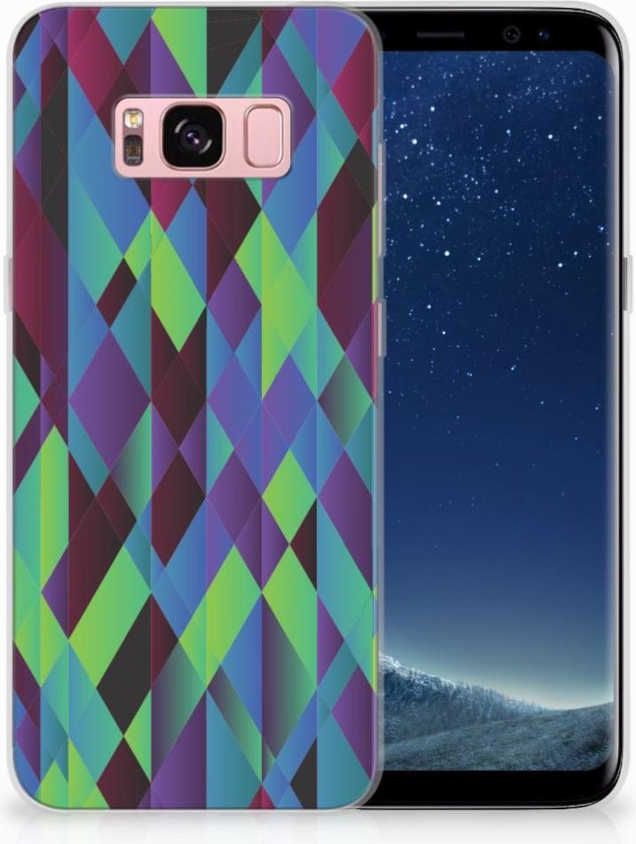 Samsung Galaxy S8 TPU Hoesje Abstract Green Blue
