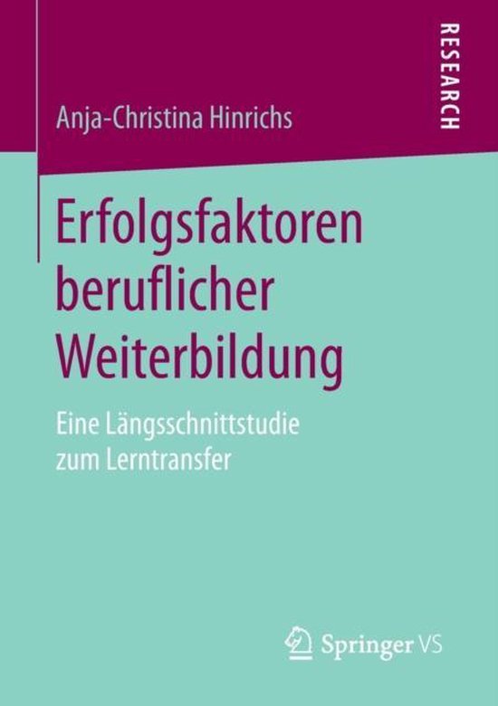 Erfolgsfaktoren beruflicher Weiterbildung - cover