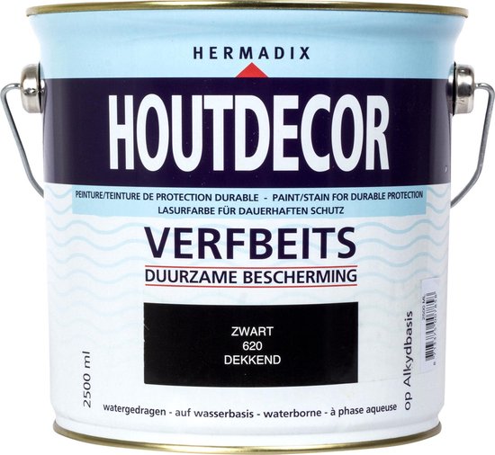 Hermadix Houtdecor Verfbeits Dekkend - 2,5 liter 620 Zwart | bol.com