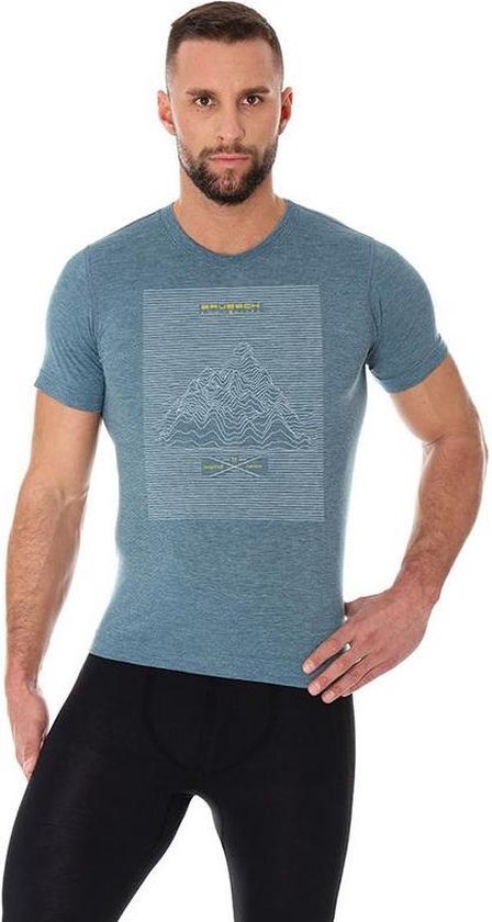 Convergeren Commissie zo veel Brubeck | Heren T-Shirt met Merino wol en Tencel®- Staal - Gora - Maat XL |  bol