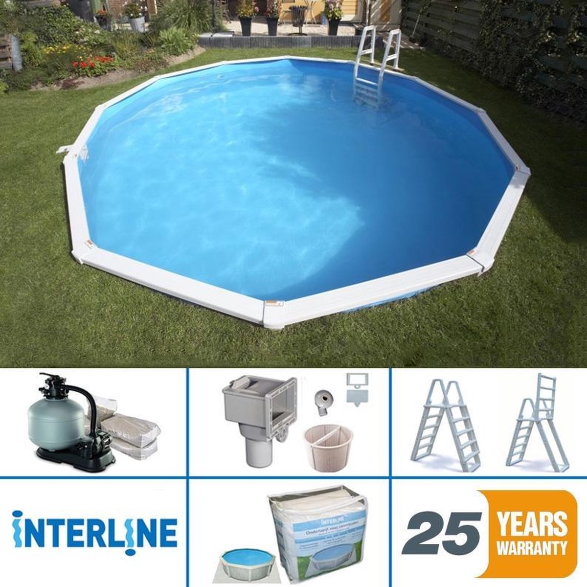 Interline zwembad 'Diana' rond, 3,60 m