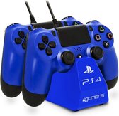 4Gamers 4G-4182 - Twin Play 'n' - Oplaadstation - Blauw - PS4