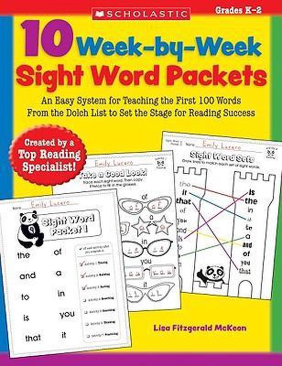10 Week-By-Week Sight Word Packets - cover