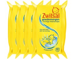 Zwitsal Baby Goedemorgen Vochtige Washandjes - 4 x 20 stuks - Voordeelverpakking