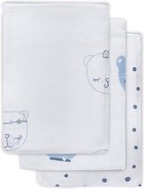 Hydrofiel washandje Funny bear blue (3pack)
