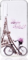 Shop4 - Samsung Galaxy A7 (2018) Hoesje - Zachte Back Case Eiffeltoren