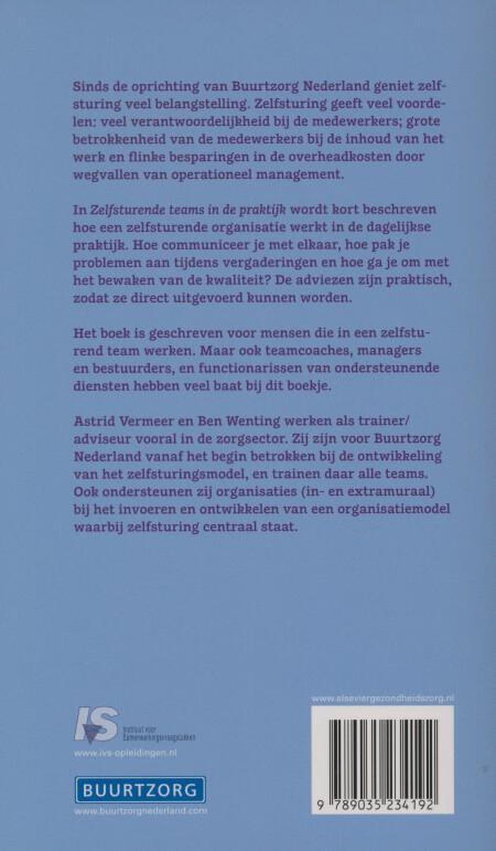 Zelfsturende teams in de praktijk - back cover