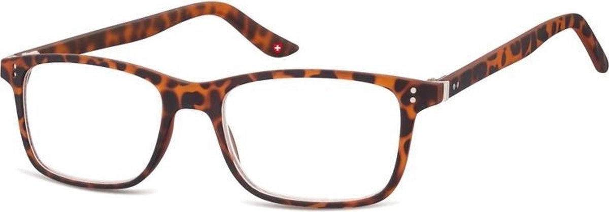Montana Leesbril Mr72a Unisex Rechthoekig Turtle Bruin Sterkte +2.00