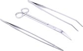 Aquarium set 3-delig - Verzorgingsset - Schaar, pincet, tang