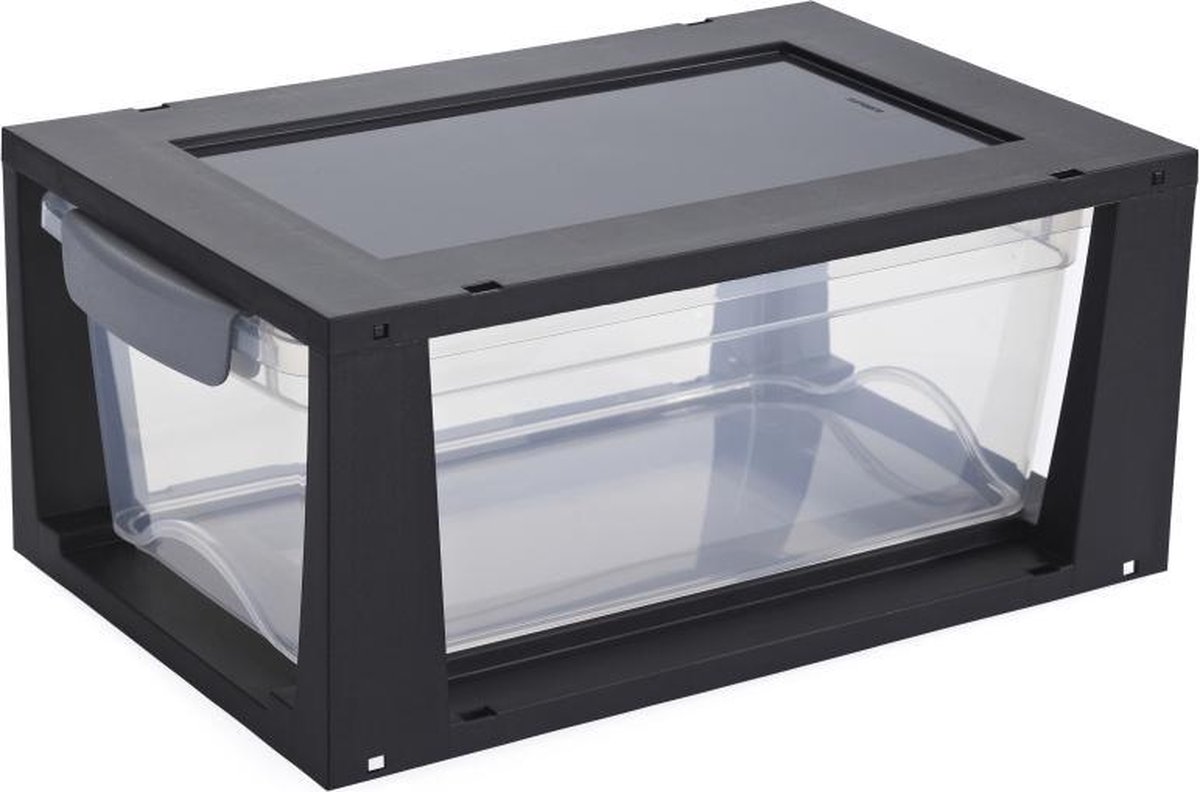 Sunware - Omega ladekastje 6L transparant zwart  - 33,5 x 22 x 15,3 cm