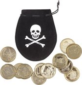 24 stuks: Set Piratenzakje met 12 - gouden munten