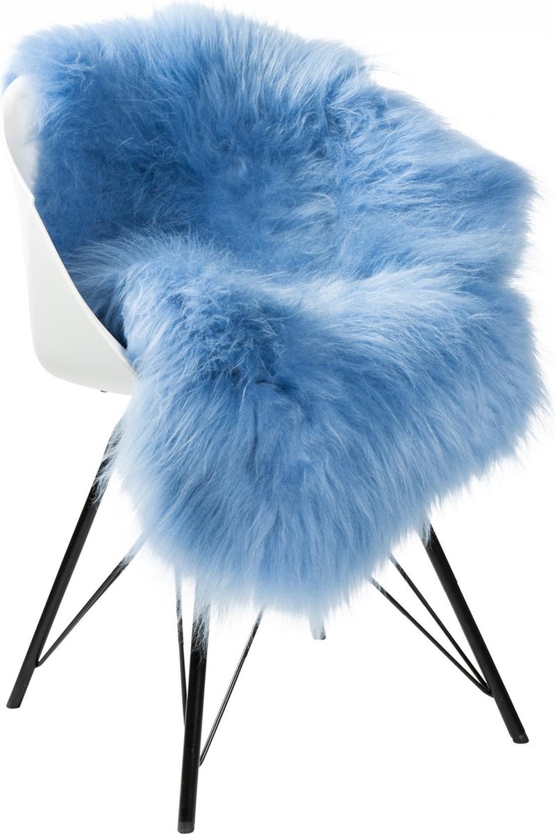 Dyreskinn Schapenvacht ijslands lichtblauw 90-110cm lengte / 60-70cm breedte