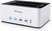 Fantec AluDOCK 2X USB 3.0 (3.1 Gen 1) Type-B Zwart, Zilver