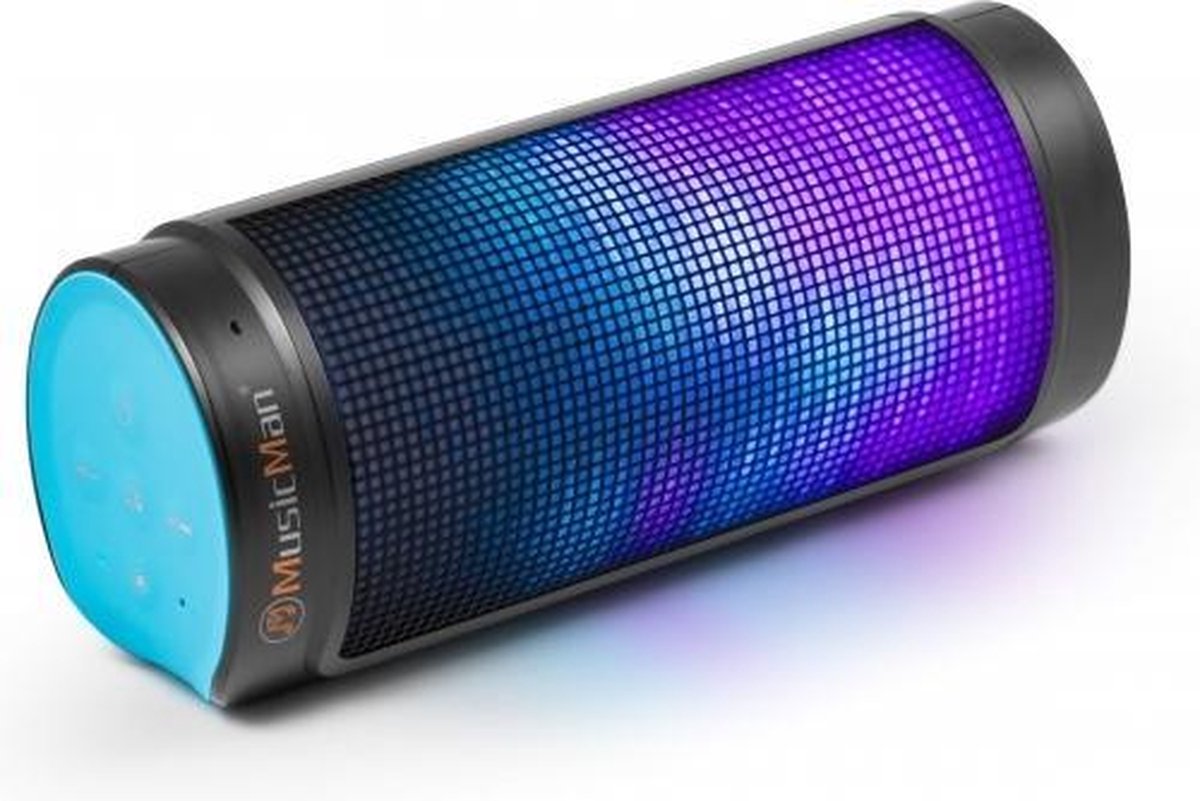 Technaxx MUSICMAN BT-X26-BK-BL (4638) BLUETOOTH LED LIGHT 8 W Stereo portable speaker Black,Blue