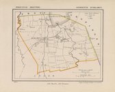 Historische kaart, plattegrond van gemeente Zuidlaren in Drenthe uit 1867 door Kuyper van Kaartcadeau.com