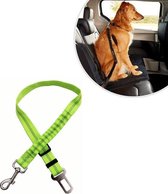 SVH Company Luxe Autoriem Hond Hondengordel - Elastische en Verstelbare Auto Gordel - Riem voor Huisdieren - Veiligheidsgordel - One Size - Groen
