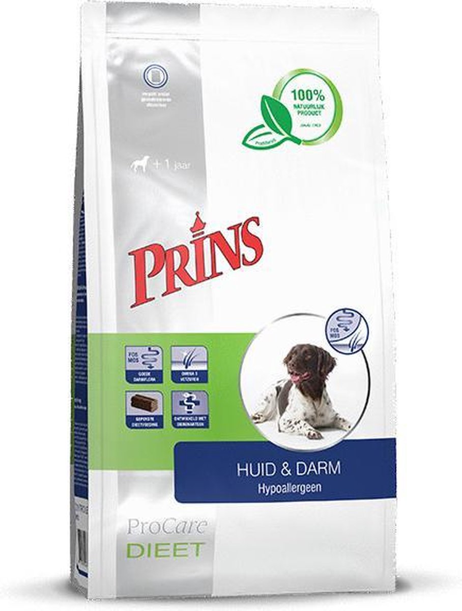 Prins ProCare Huid & Darm Hypoallergeen - Hond - Volledig droogvoer - 10 kg  | bol.com