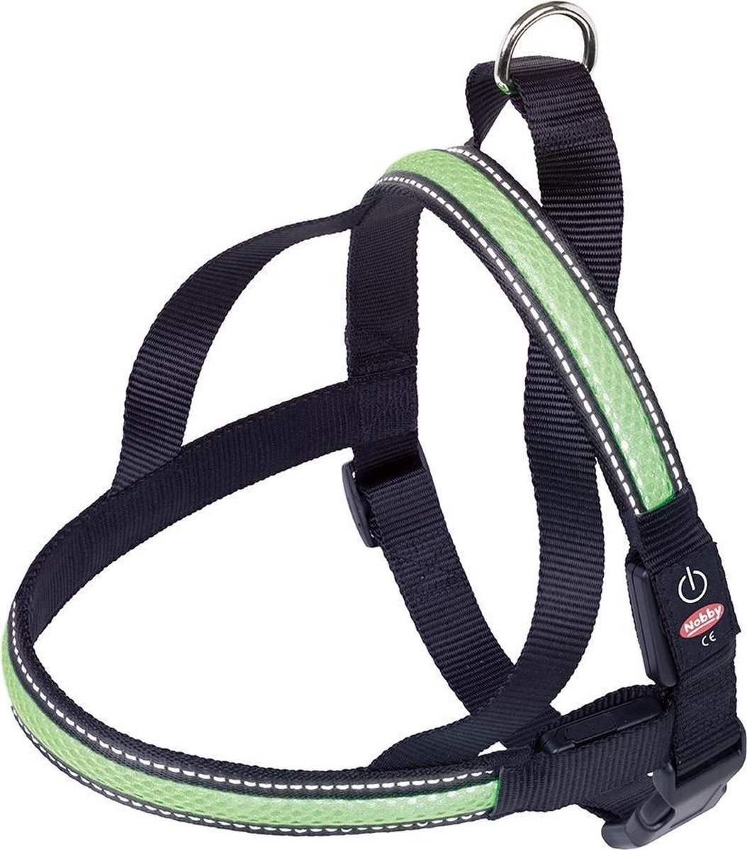 Nobby Norwegian Lichtgevende Hondentuig - Groen - 60-75 cm