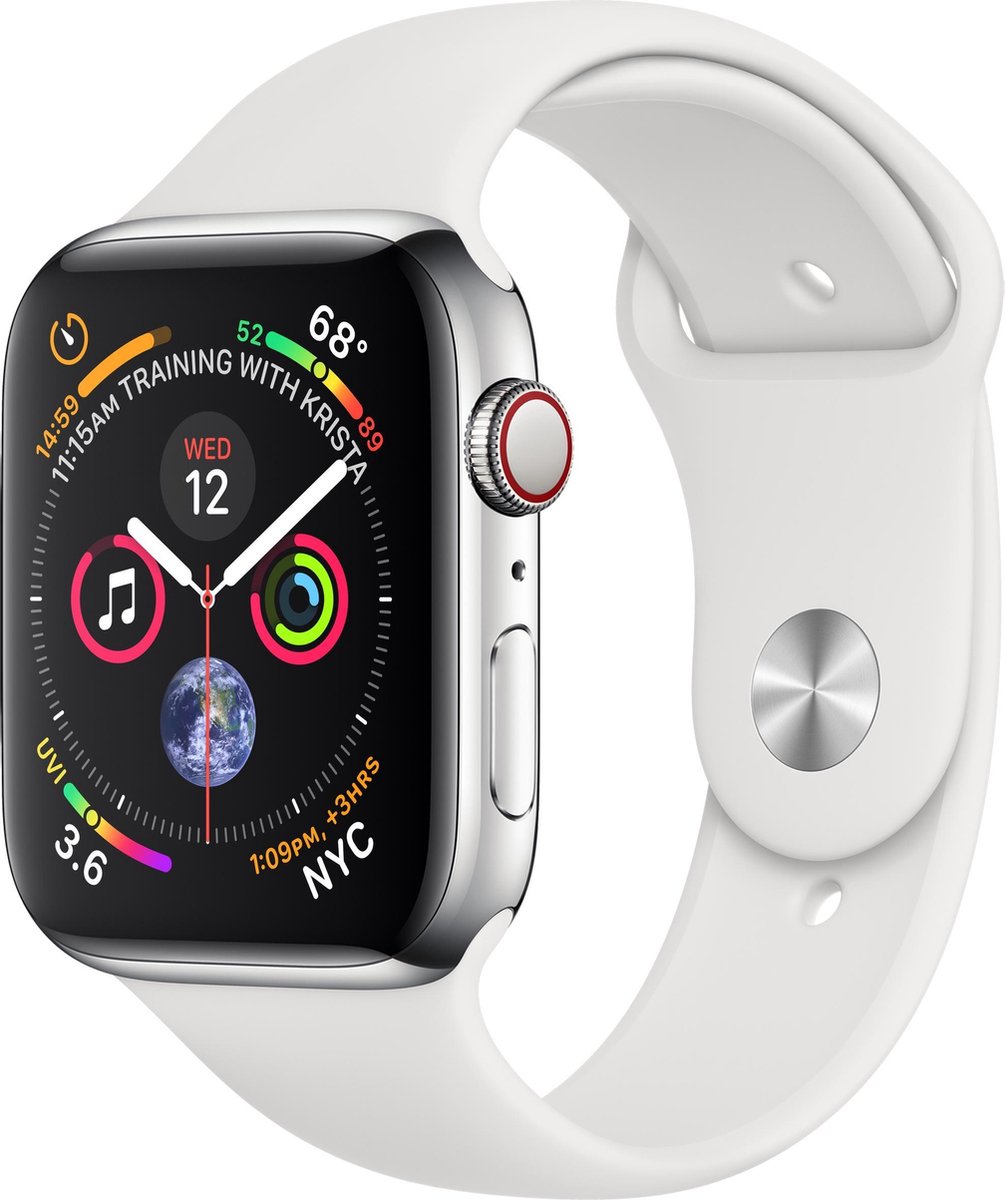 Apple Watch Series 4 GPS - Cellular - 44 mm - Zilver | bol