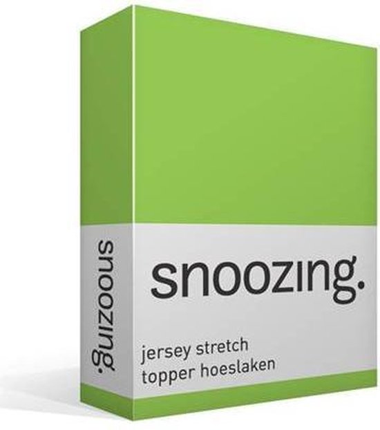 Snoozing Jersey Stretch - Topper - Hoeslaken - Lits-jumeaux - 160/180x200/220 cm - Lime