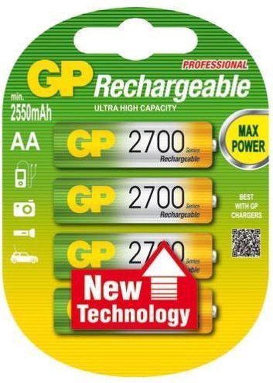 George Stevenson residu Bijdrager GP AA Oplaadbare Batterijen - 40 stuks - 2700 mAh | bol.com