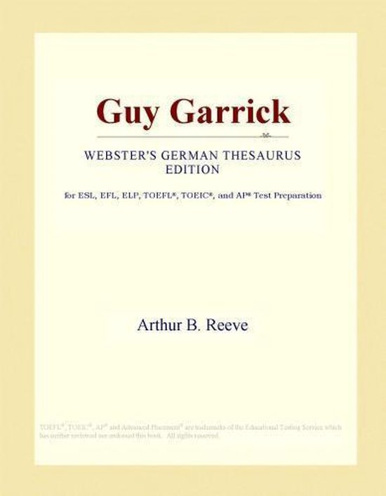Guy Garrick (ster's German Thesaurus Edition) (ebook), Icon Group