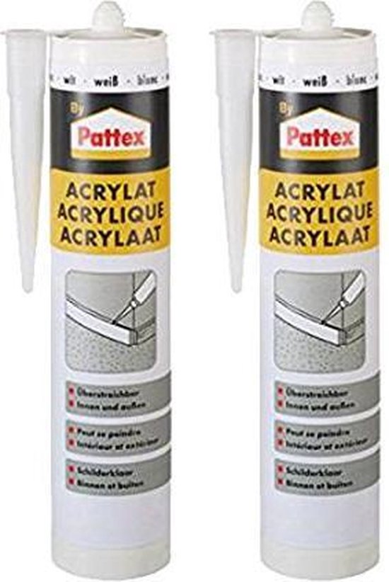 Pattex Duo-pak acrylaatkit universeel wit